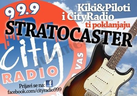 Kiki Lesandrić poklanja publici gitaru „Stratokaster“