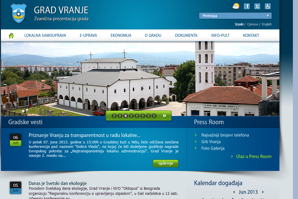 Vranje ima najtransparentniju lokalnu  administraciju na jugu Srbije