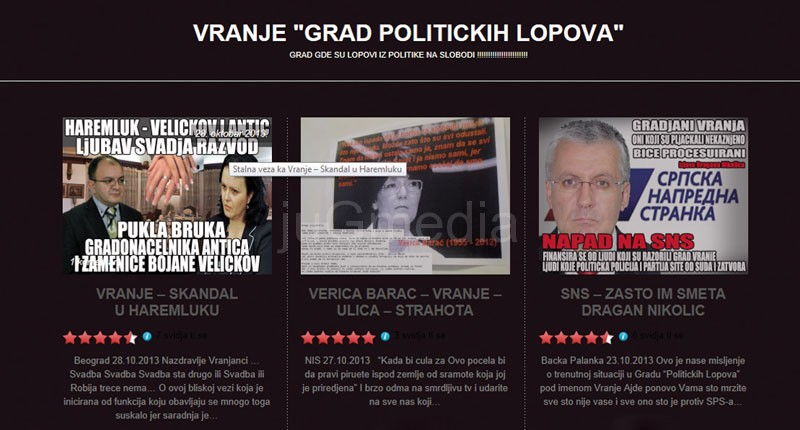 Sajt „Vranje grad političkih lopova“ uzburkao političke strasti