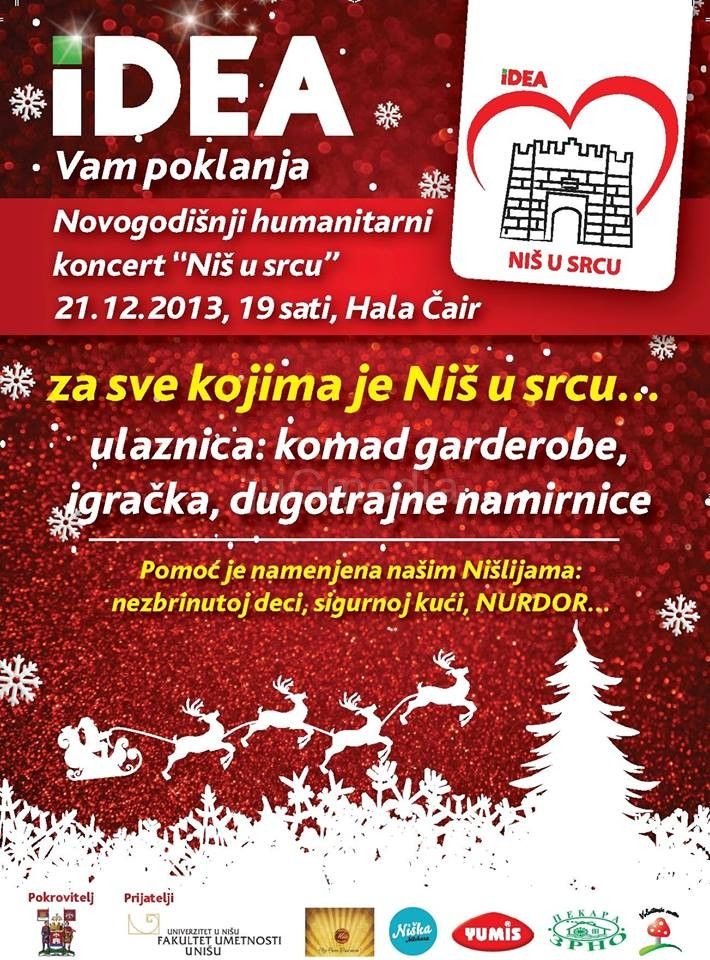 Novogodišnji humanitarni koncert 21.decembra u hali „Čair“