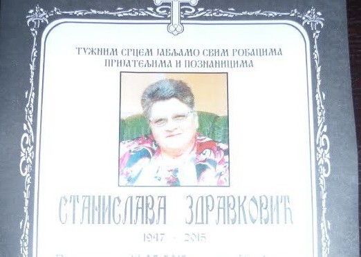 IN MEMORIAM: dr Stanislava Zdravković