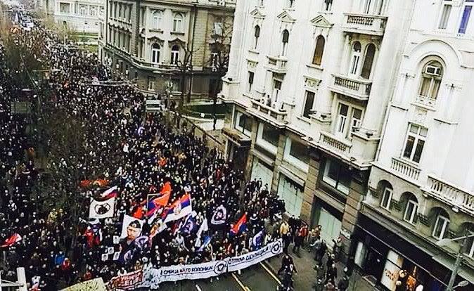 Anti-NATO protest na centralnom niškom trgu