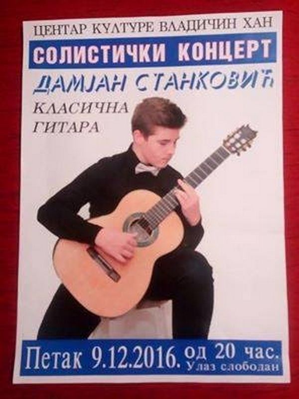 Koncert mladog gitariste Damjana Stankovića