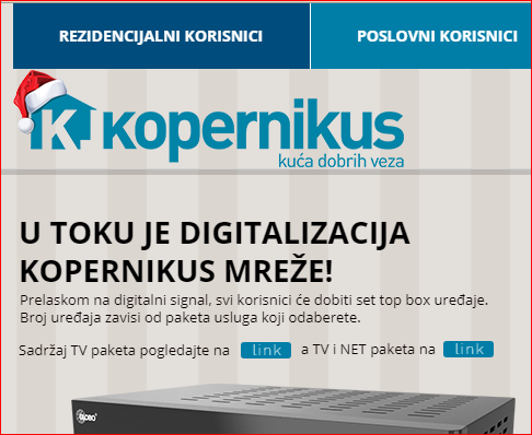 KOPERNIKUS ostavio Leskovčane bez interneta u zapadnom delu grada