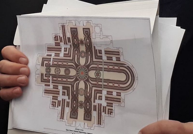 Ovako će izgledati mozaik na podu hrama Svetog Simeona Mirotočivog u Dubočici