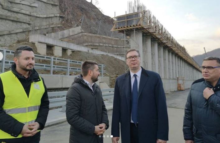 Vučić ponovo obišao spornu kosinu u Grdeličkoj klisuri