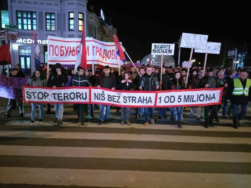 Održan peti protest u Nišu: Ljudima je dosta podele na „njihove“ i „šaku jada“