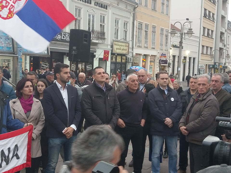 Borko Stefanović na protestu u Nišu: 13. aprila svi u Beograd!