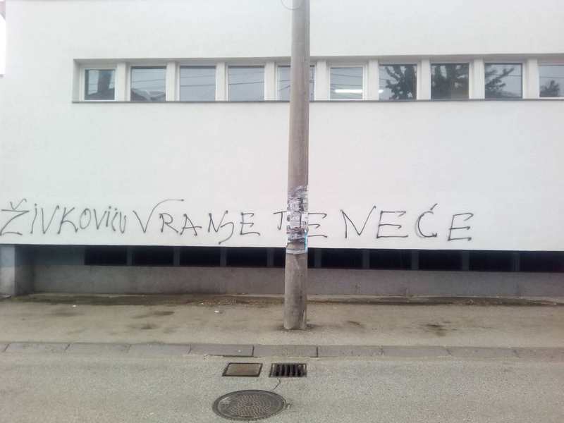 Grafiti protiv načelnika policije Igora Živkovića