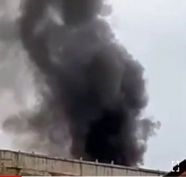 Požar u bivšoj ciglani u Leskovcu (video)
