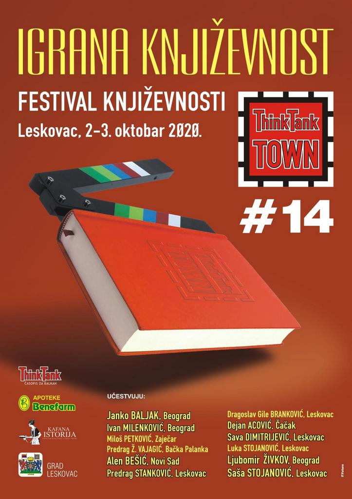 Igrana književnost na Festivalu književnosti ThinkTankTown 2. i 3. oktobra (program)