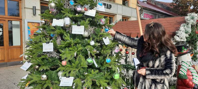 Jelka novogodišnjih želja ispred LKC-a čeka da je ukrasite