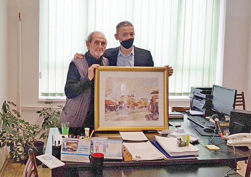 Dragoljub Stanković Čivi poklonio svoju sliku školi „Josif Kostić“