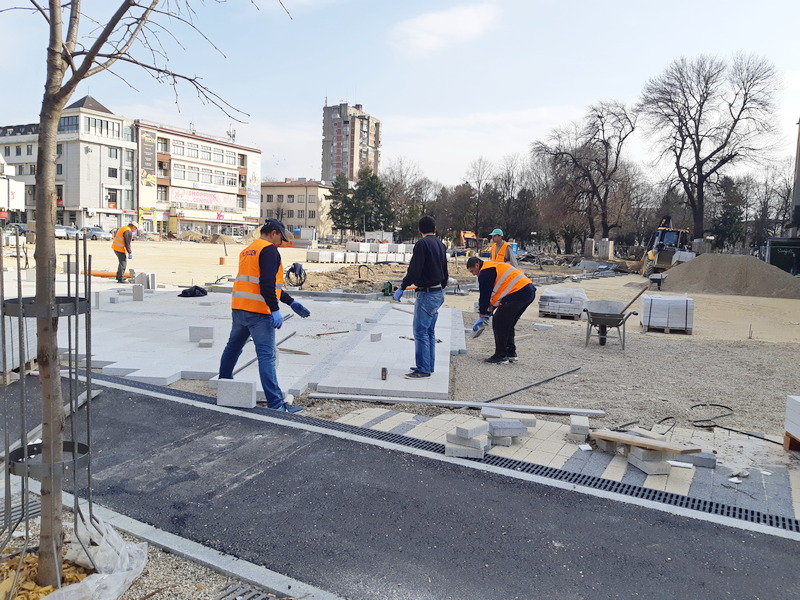 Još jedno ubrzanje na leskovačkom trgu u izgradnji (video)