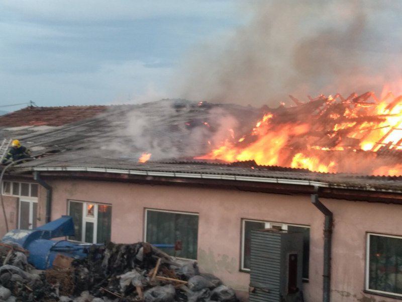 Požar u nekadašnjoj fabrici dečjeg nameštaja „Stolar“, vatrenu stihuju gasi 20 vatrogasaca