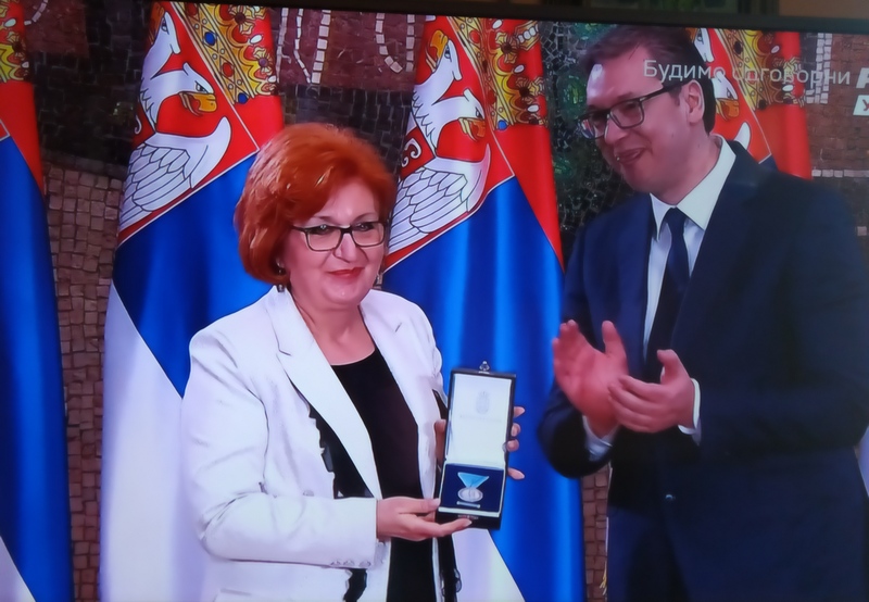 Mira Ninošević iz Leskovca dobitnica nacionalne Sretenjske medalje za zasluge