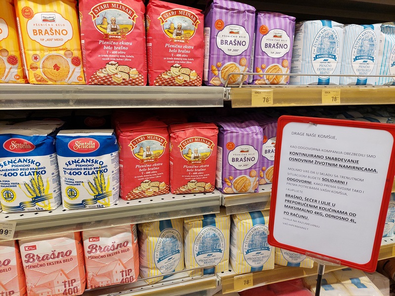 Kupci mogu da kupe najviše po 5 kilograma brašna, cene ograničene, kazne velike!