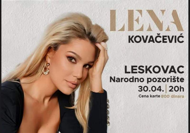 Koncert džez pevačice Lene Kovačević 30. aprila u leskovačkom Narodnom pozorištu