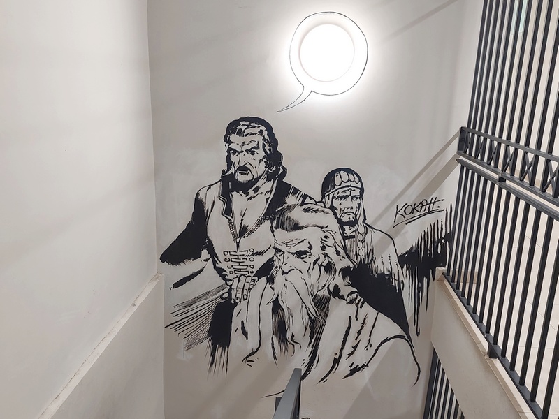 Mural po motivima Kokanovog stripa o Nikoli Skobaljiću oslikan na zidu škole „Josif Kostić“