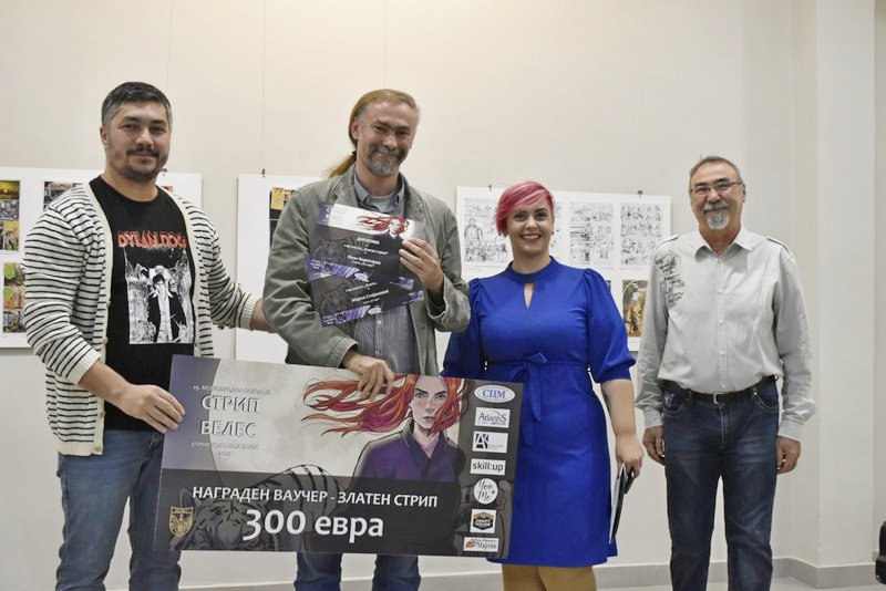 Marko Stojanović u Makedenoji nagrađen Zlatnim stripom, u Rumunij za najboljeg strip predavača
