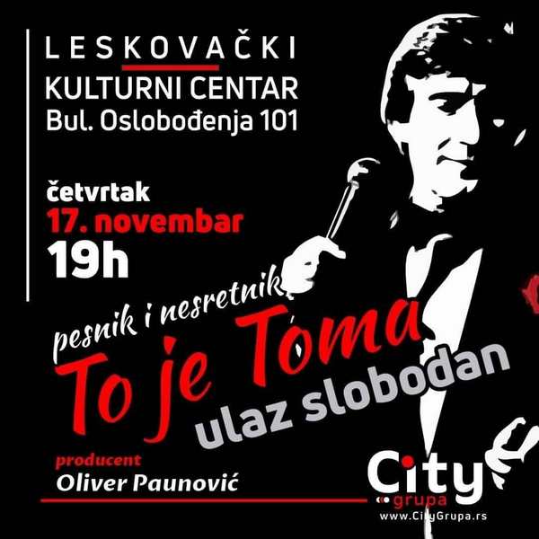 Premijera dokumentarnog filma „To je Toma“ u četvrtak u Leskovcu