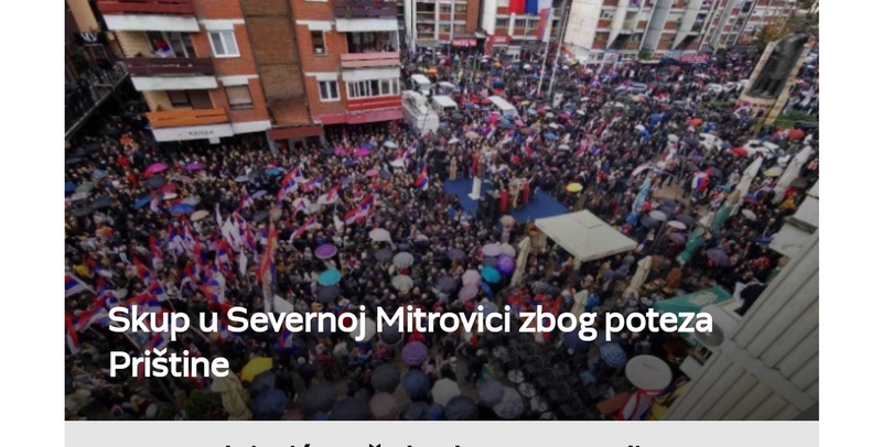 Gradonačelnici četiri opštine na Kosovu podneli ostavke, veliki narodni skup Srba u Kosovskoj Mitrovici