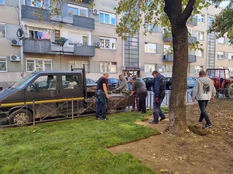 Prvi put se busenom travom obnavljaju zelene površine u Leskovcu