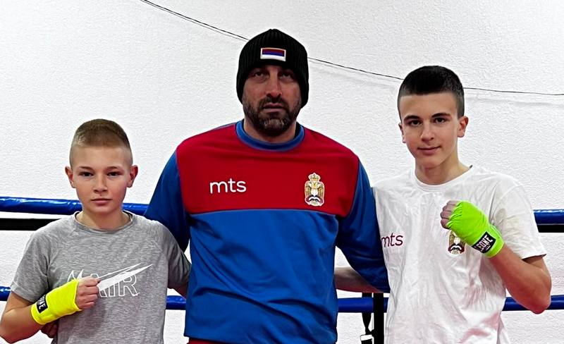 Ognjen i Jovan iz Vlasotinca na pripremama kadetske bokserske reprezentacije Srbije