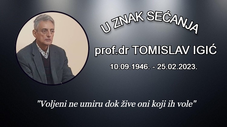 In memoriam: Preminuo profesor doktor Tomislav Igić
