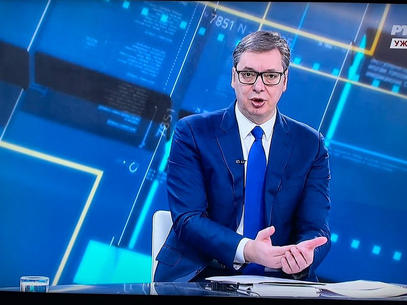 Obraćanje predsednika Vučića večeras u Dnevniku RTS