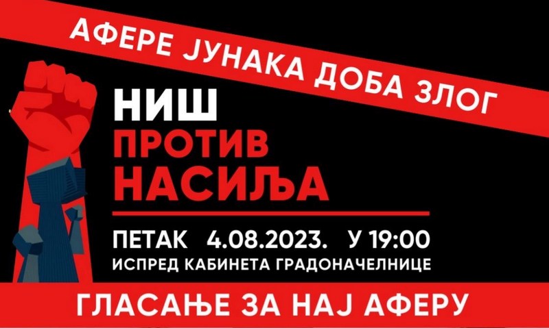Niška opozicija poziva građane na protest u petak, tema protesta: Sabrana nedela niških naprednjaka – čija je afera najveća?