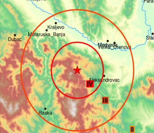 Tri zemljotresa jutros pogodila Srbiju