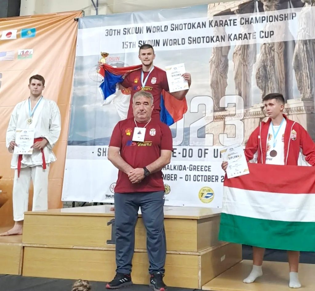 Karatista Milan Đorđević iz Vlasotinca osvojio zlato na Svetskom prvenstvu u Grčkoj