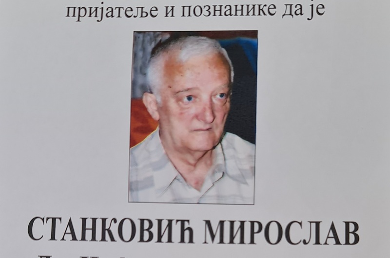 IN MEMORIAM – doktor Stanković Miroslav (1947-2023)