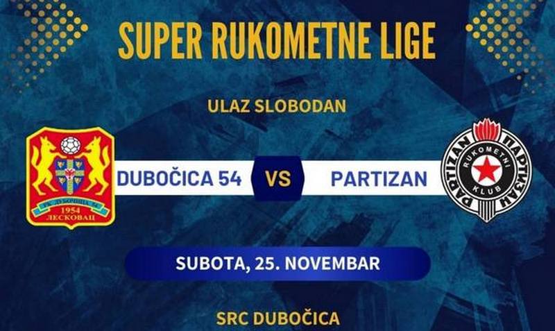 RK Dubočica u subotu igra sa Partizanom, ulaz je besplatan pa iz kluba pozivaju Leskovčane za podršku