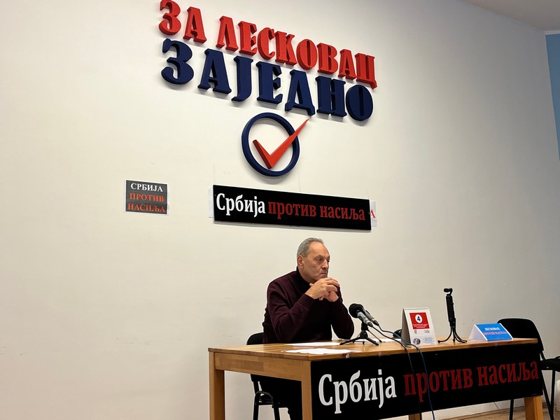 Cakić poručio vlastima u Leskovcu da na predstojećim izborima neće moći da kradu glasove birača