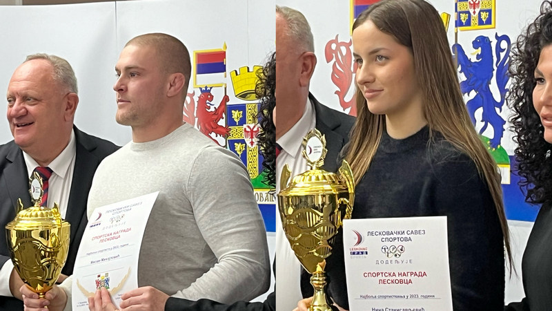Plivačica Nina Stanisavljević i džudista Milan Mihajlović ponovo najbolji sportisti u Leskovcu
