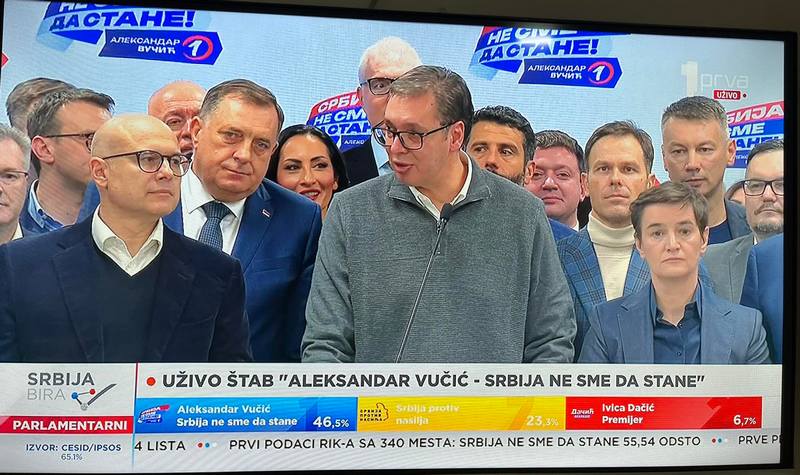 Vučić: Imamo apsolutnu većinu u Skupštini Srbije i Vojvodine, formiraćemo vlast i u Beogradu