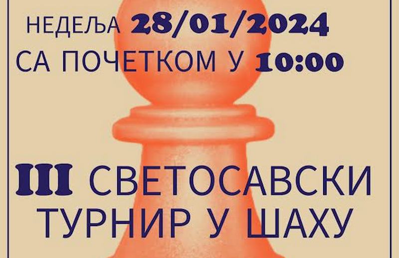 Svetosavski turnir u šahu u subotu u Vlasotincu
