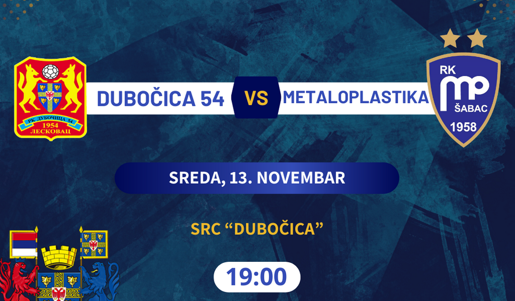 Derbi rukometaša Dubočice i Metaloplastike u sredu u Leskovcu