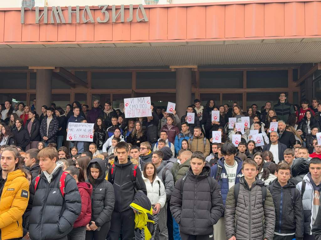 Na 15 minuta tišine i cela škola leskovačke gimnazije i cela Medicinska (foto-video)