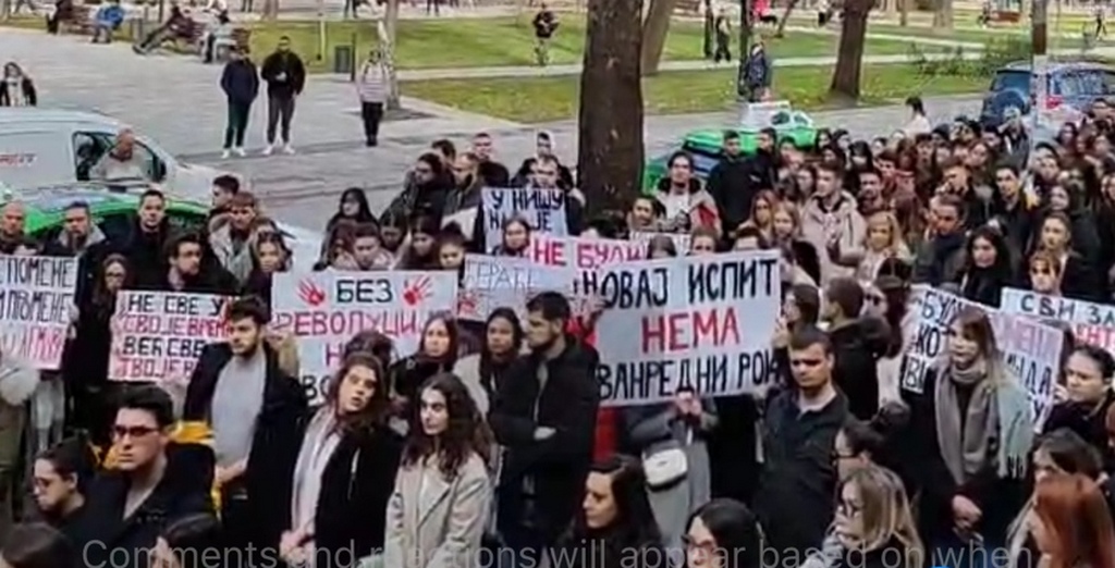 Studenti danas ispred Pravnog i Ekonomskog fakulteta u Nišu, čeka se proglašavanje blokade