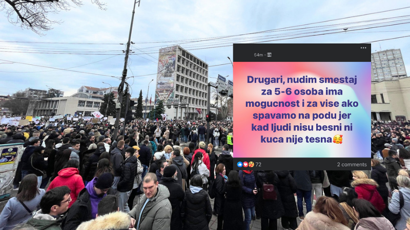 Nišlije spremne da spavaju i na podu da bi ugostili studente koji dolaze na veliki protest