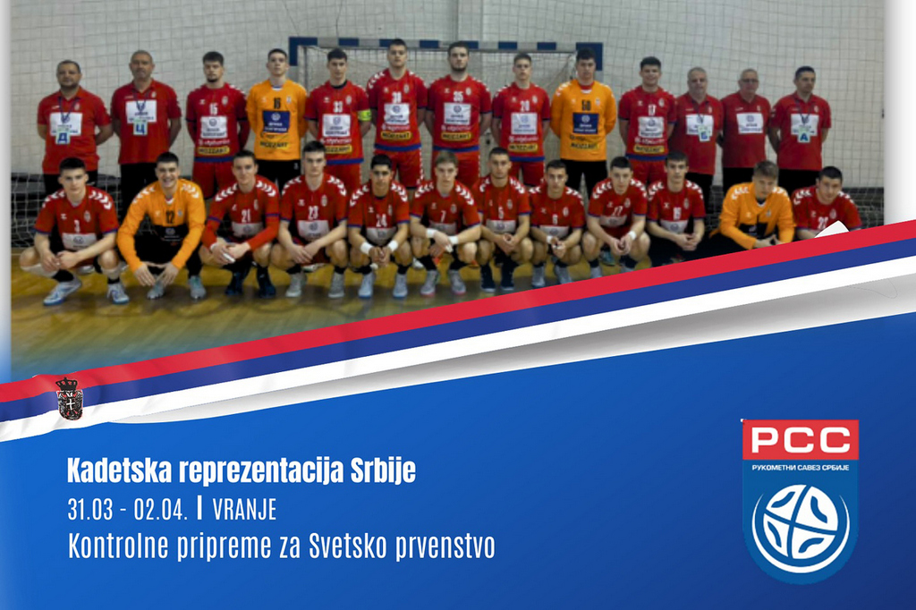 Kadetska rukometna reprezentacija Srbije na pripremama u Vranju