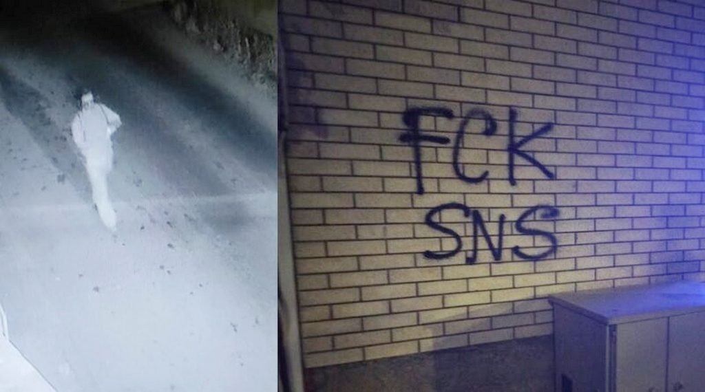 Na prostorijma TV K1 u Leskovcu neprimereni grafit