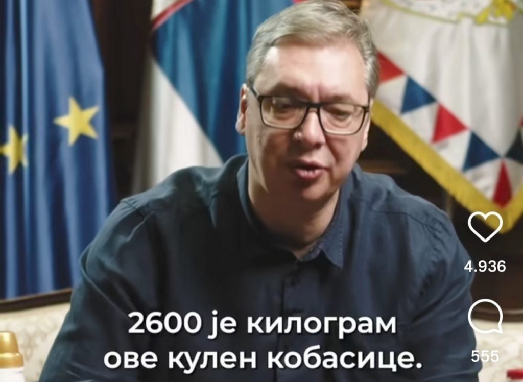 Vučić: Flaša ulja od 200 dinara neće biti više od 160, mleko od 155 da bude do 130 dinara, šećer od 112 može da košta do 100 dinara