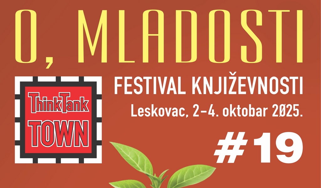 XIX Festival književnosti “Think Tank Town” počinje večeras u Narodnom muzeju Leskovac
