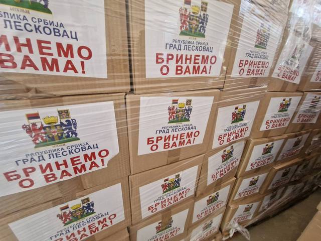 Grad Leskovac pripremio je ukupno 242.000 paketa za penzionera i stanovnika u stanju socijalne potrebe