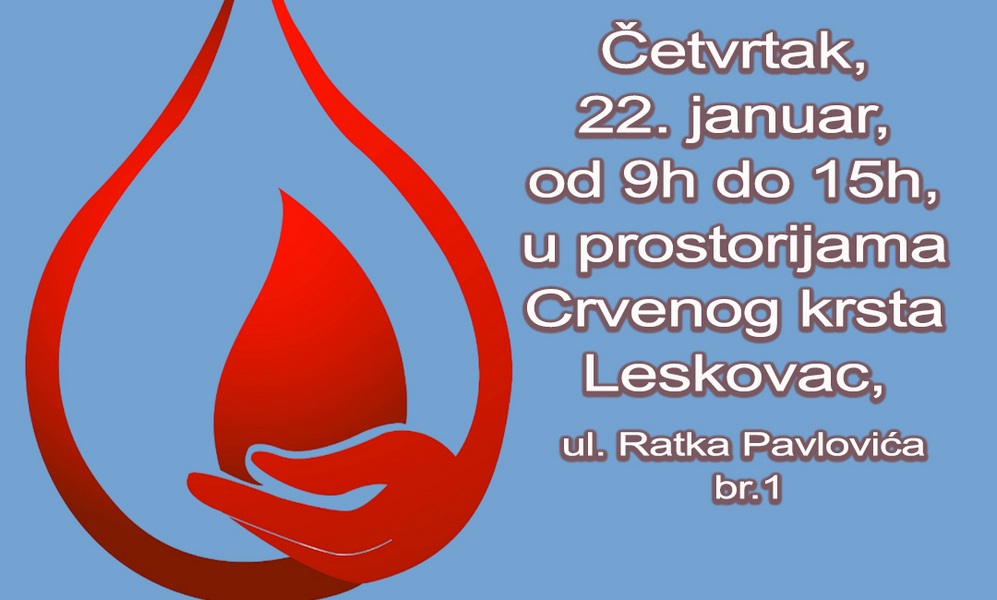 Sutra akcija dobrovoljnog davanja krvi u Leskovcu