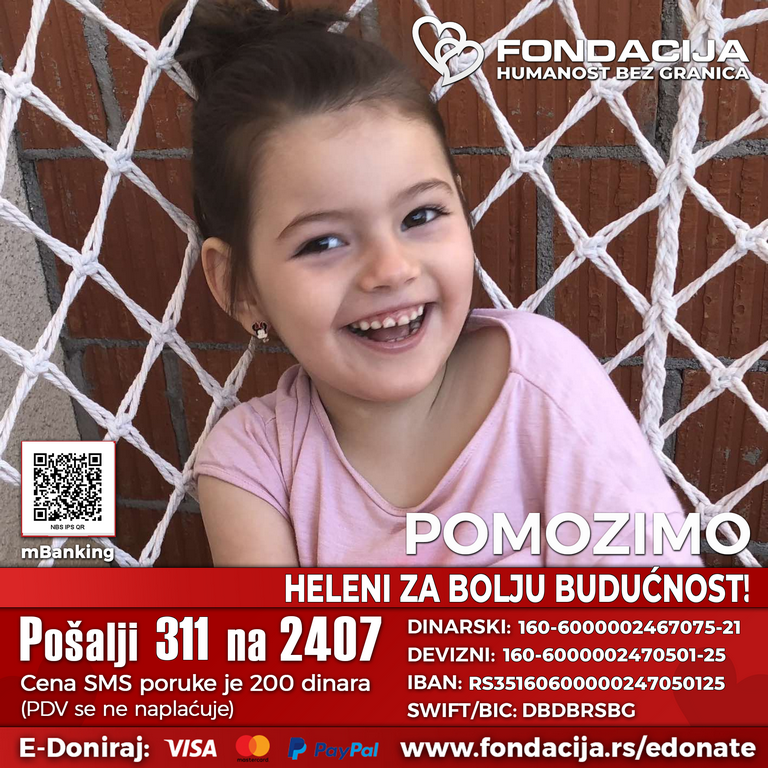 Pomozimo Heleni u borbi za terapije i ortopedska pomagala